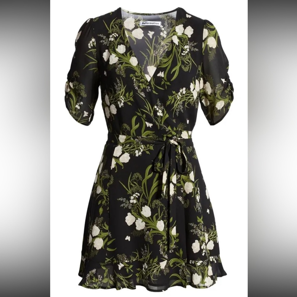 NWT Reformation Monica Wrap Dress; Womens Size Large